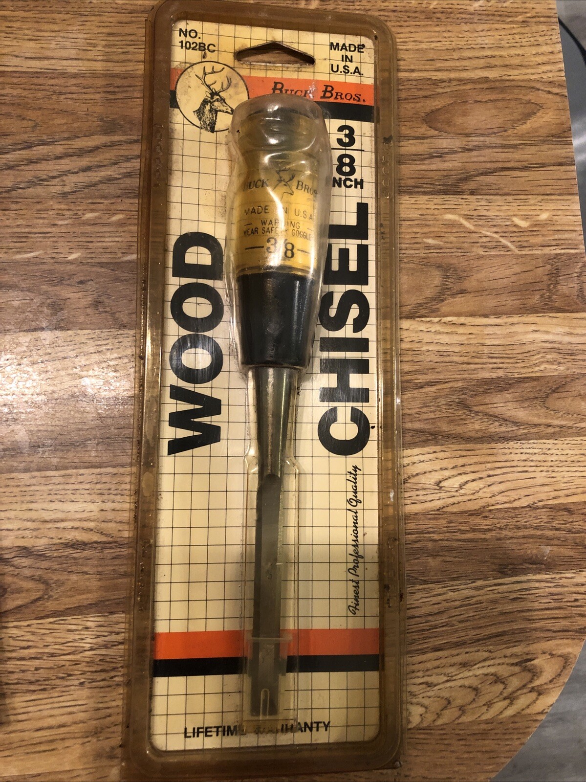 New Old Stock Vintage Buck Bros 3/8” Inch Wood Chisel Made in USA NO. 102BC