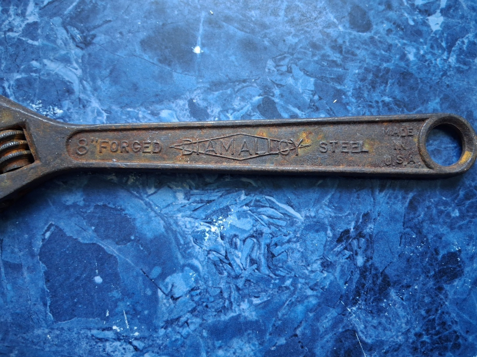 Vtg Diamond Calk Horseshoe Co. 8″ Adjustable Forged Diamalloy Steel Wrench