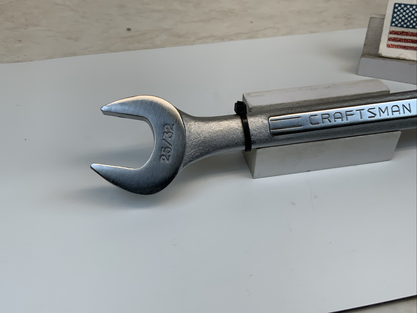 Craftsman 25/32in. X 13/16in. Open End Wrench, =V= series, Made In USA Black