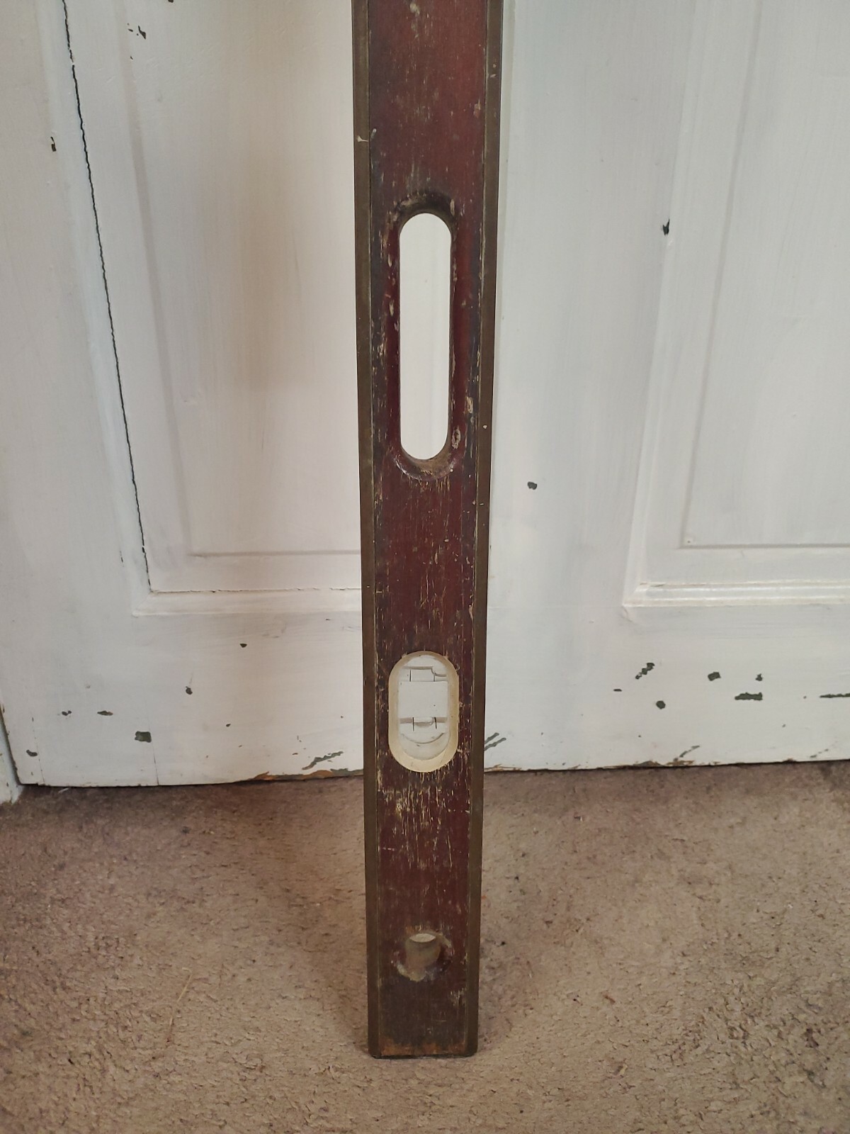 Vintage Peerless 48” Wood and Brass Level Peerless 1900 Professional Walnut,Ill.