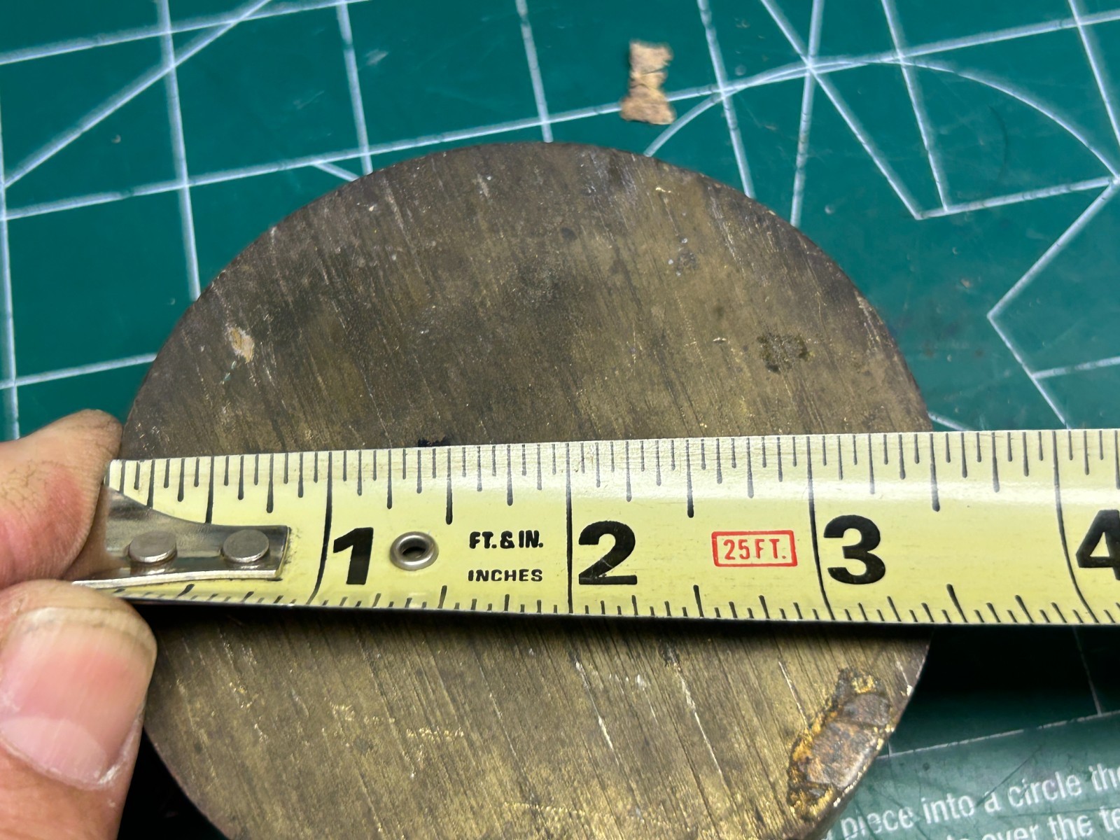 MACHINIST OfCe m LATHE MILL Brass Round Stock 1 3/8″ Long by 3 1/2″ Diameter