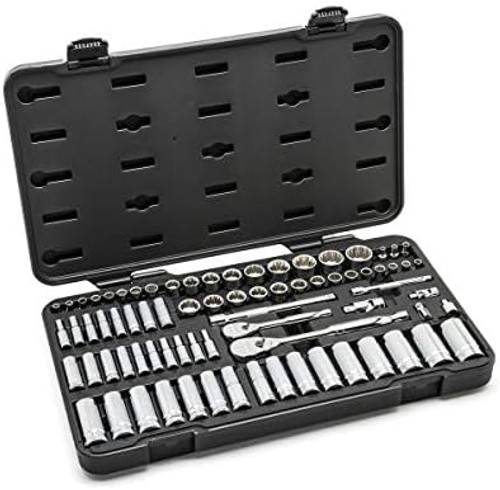 GEARWRENCH 76 Pc. 1/4″ & 3/8″ Drive 12 Pt. Standard & Deep Mechanics Tool Set…