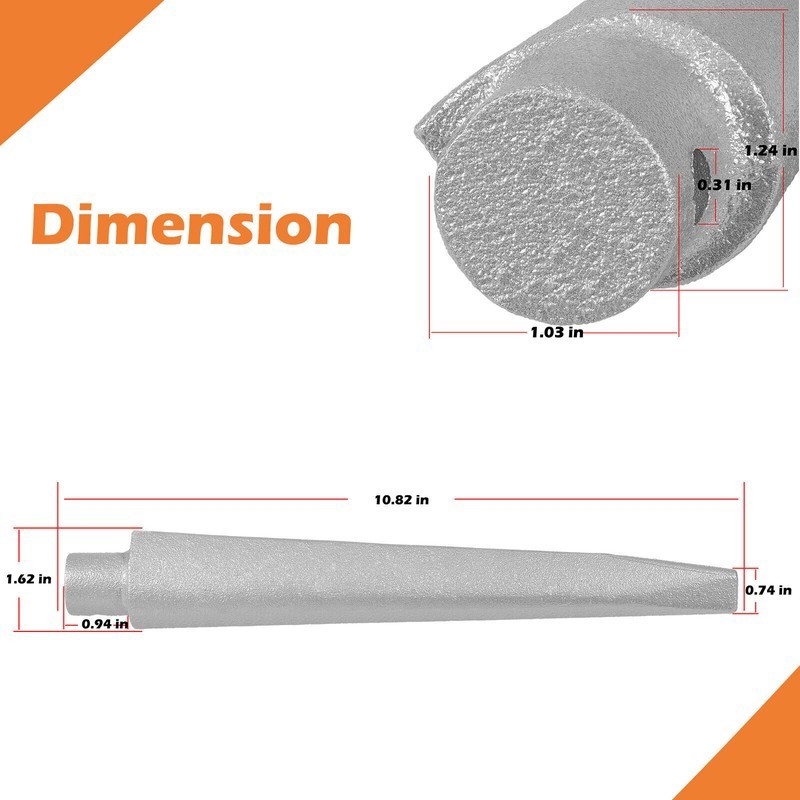 Tomahawk Eye Drift Mandrel Tool for Blacksmithing, Forged Axe Hammer Making Tool