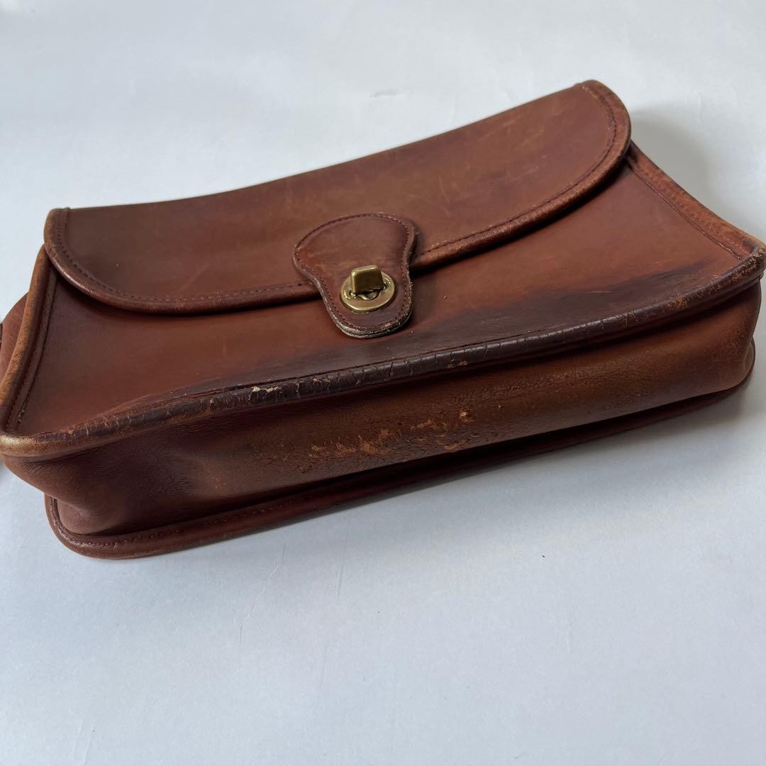 Coach Turnlock Clutch Bag Vintage USA Made 25x18x6 cm Brown Used