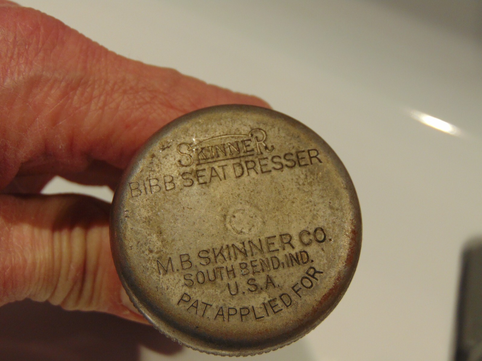 Skinner Bibb Seat Dresser Tool Pat Applied For Antique with 4 cutters