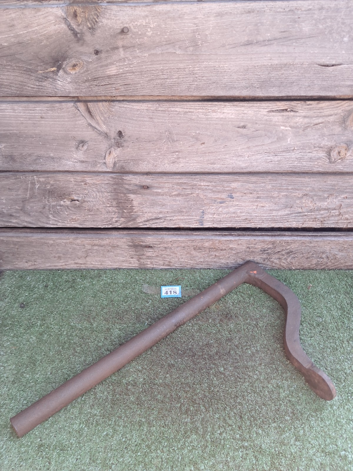 Vintage Large Heavy Duty Bench Holdfast Clamp Old Tool (#418)