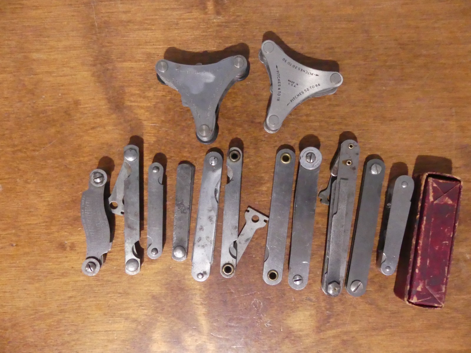 Large Lot 13 Vintage Machinist Gap Screw Feeler Gauge Tools Starrett Lufkin