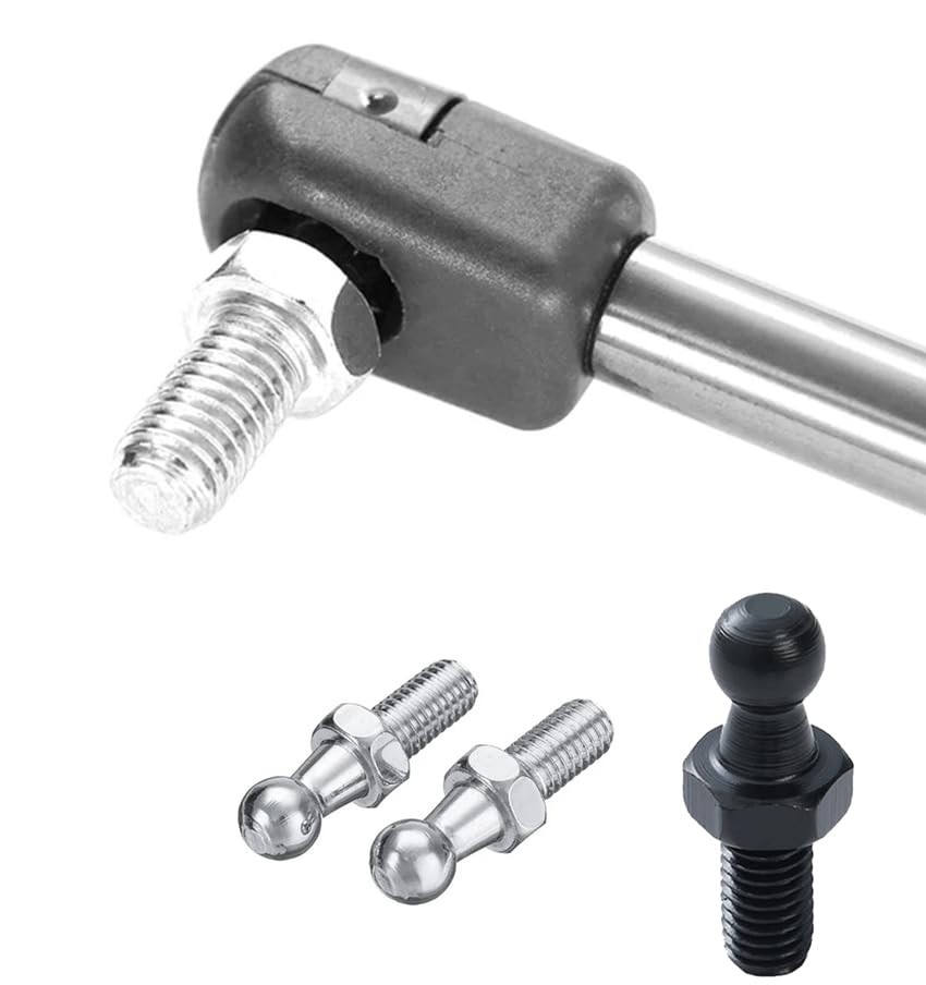 4pcs10mm Ball Studs Gas Spring Strut End Fittings M8 Fitting M8 4pcs Silver