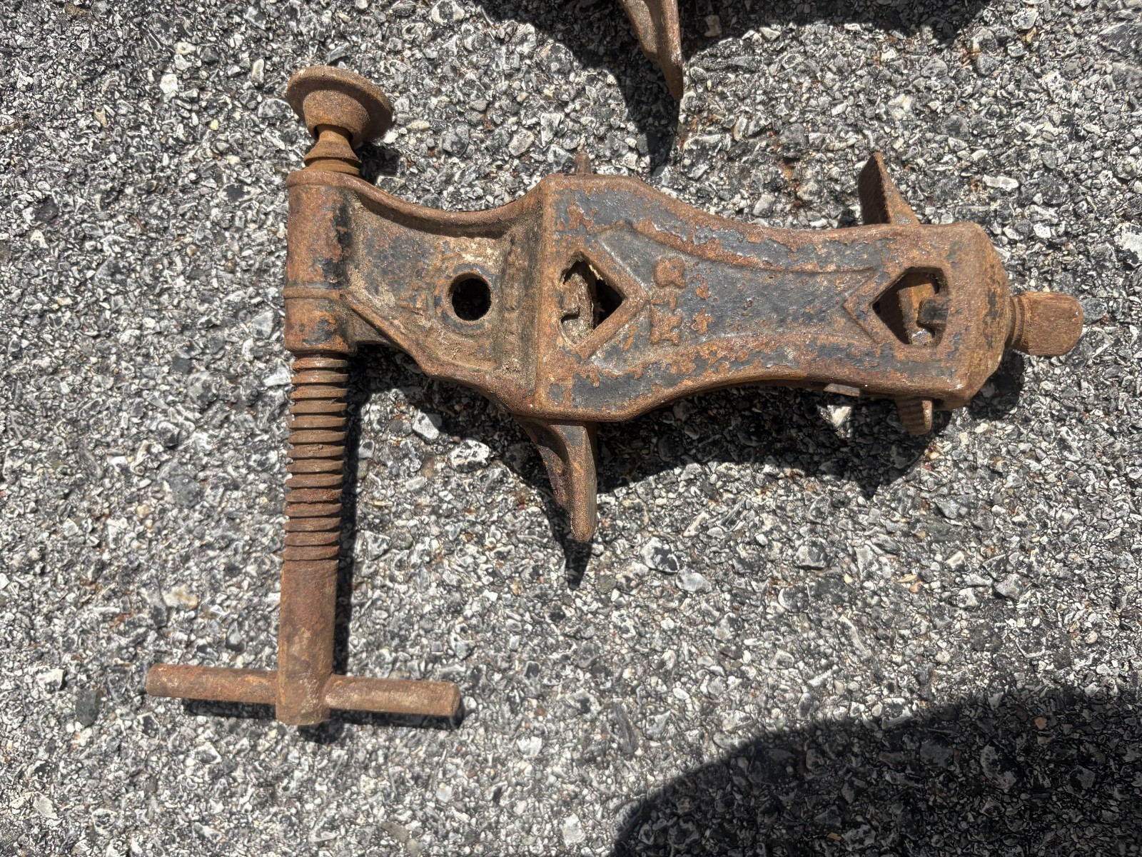 Boston 1896 Cast Iron Wood Clamp Threaded End Bar Clamp Sash Clamp Head No2
