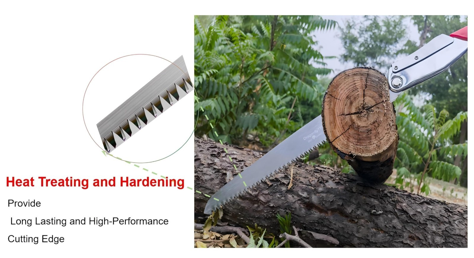 14″ Folding Saw SK5 Steel Large Hand Saw For Camping Pruning Tree Trimming Red