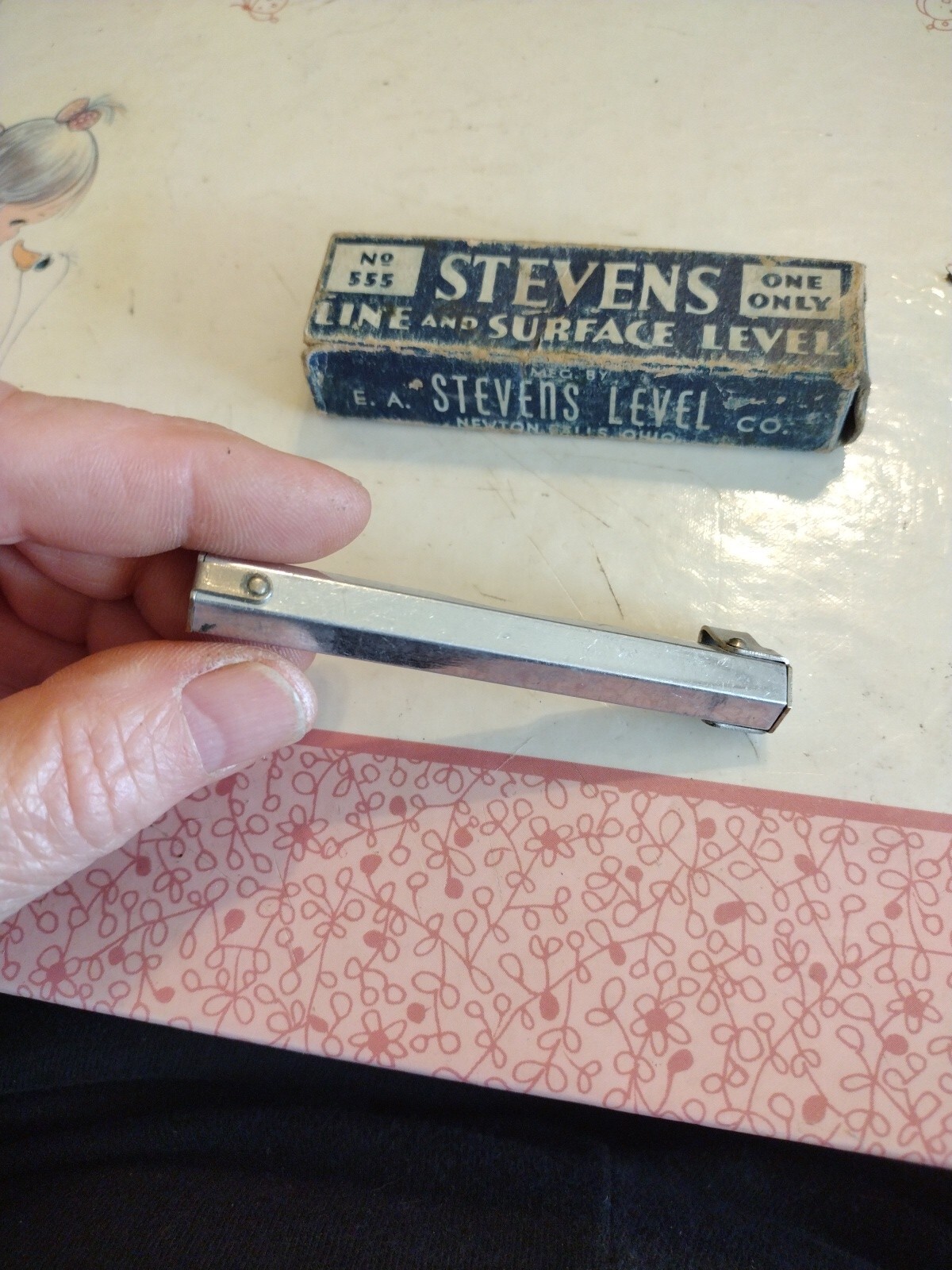 Vtg 1940’s Stevens Sand’s Glass, Line & Surface Level, #555