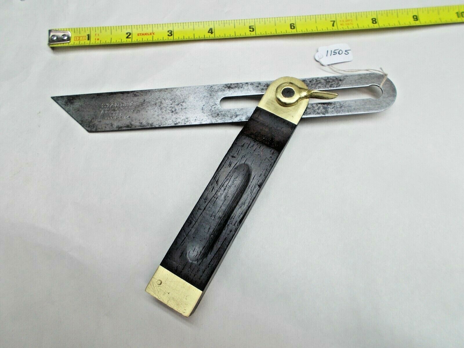 STANLEY R & L Vtg Woodworker’s 8″ Long Blade Sliding T Bevel , Pat’d 9-6-04, USA