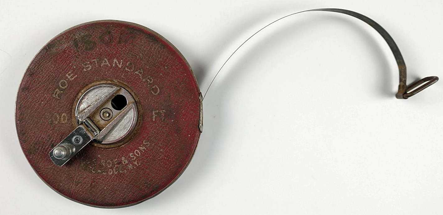 Roe Standard 100 ft. Steel Tape Measure Vintage USA SD1160