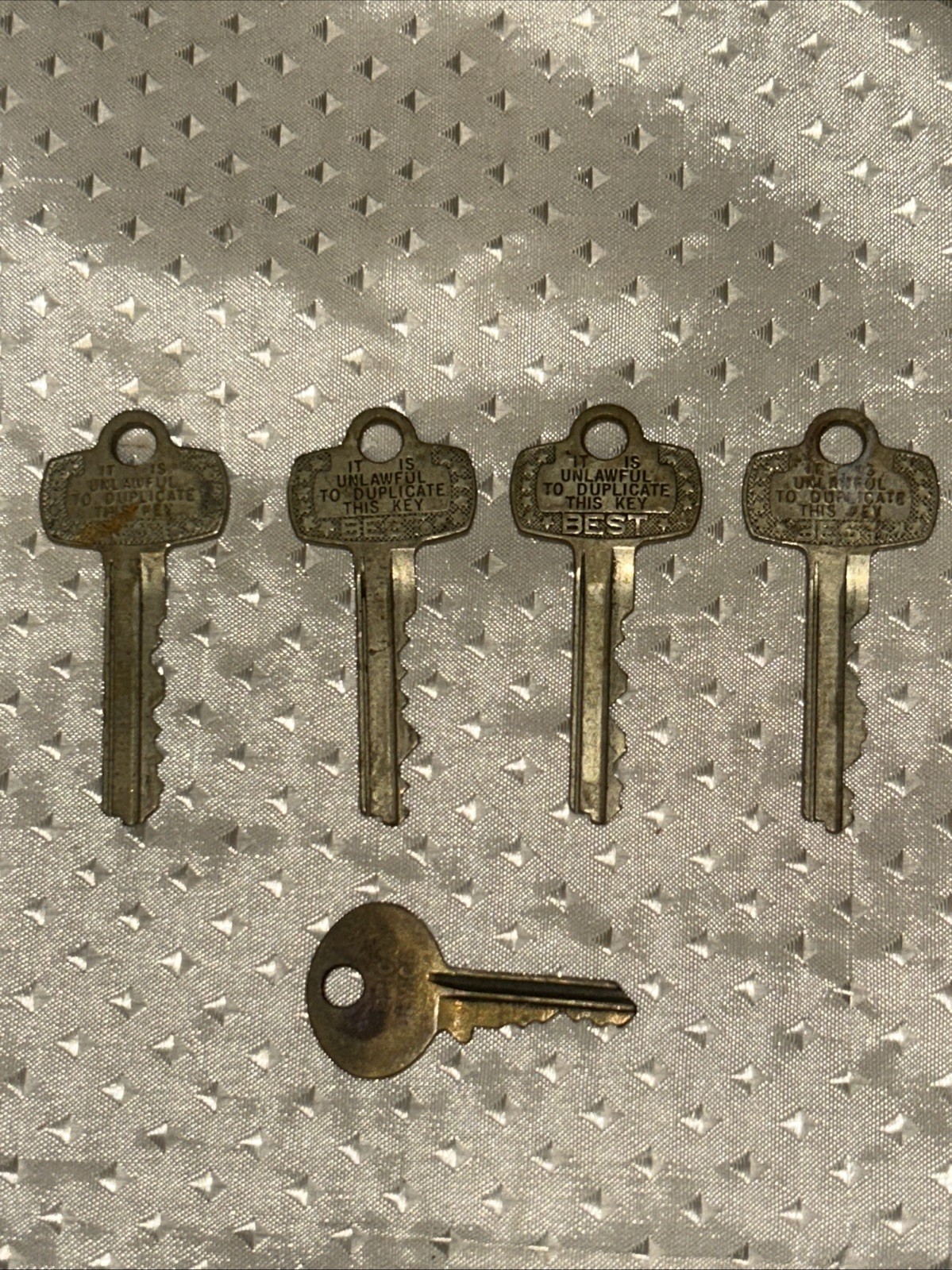 Brass Key Unlawful To Duplicate This Key Best Key Lot Of 5 Keys