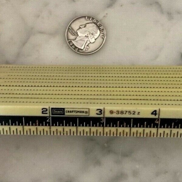 VTG SEARS CRAFTSMAN FOLDING EXTENSION RULER 6’ SWITZERLAND USA CARPENTER RARE A-