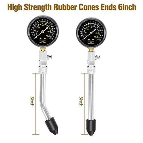 13pcs Compression Tester with Spark Plug Tester – 300PSI Engine Normal