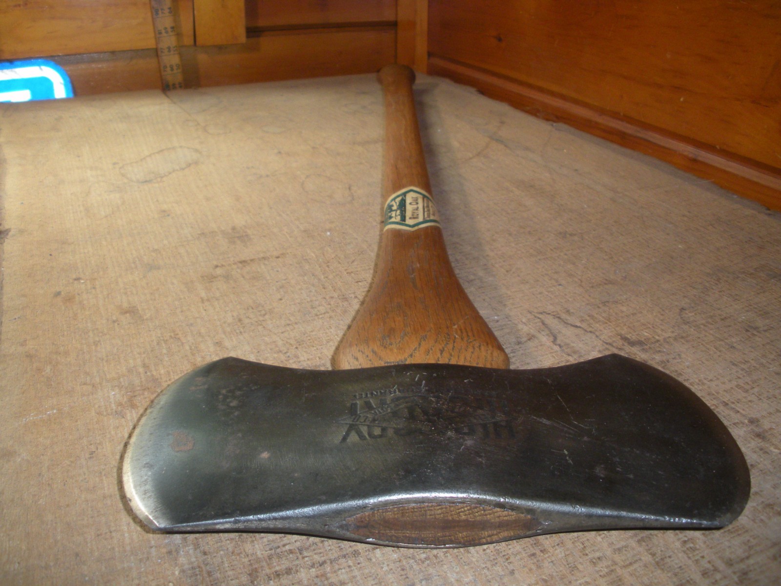 Vintage Embossed HICKORY Double Bit Axe Head / High End COLLECTOR Grade Axe