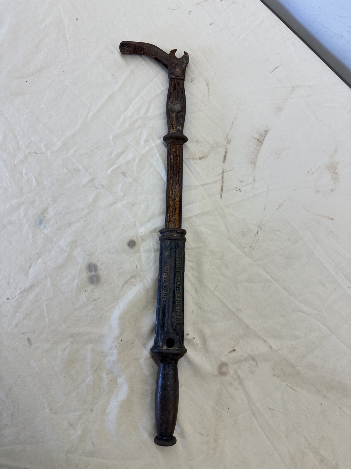 Antique Cast Iron Slide Hammer Nail Puller No. 53 ~ Bridgeport HDWE MFG