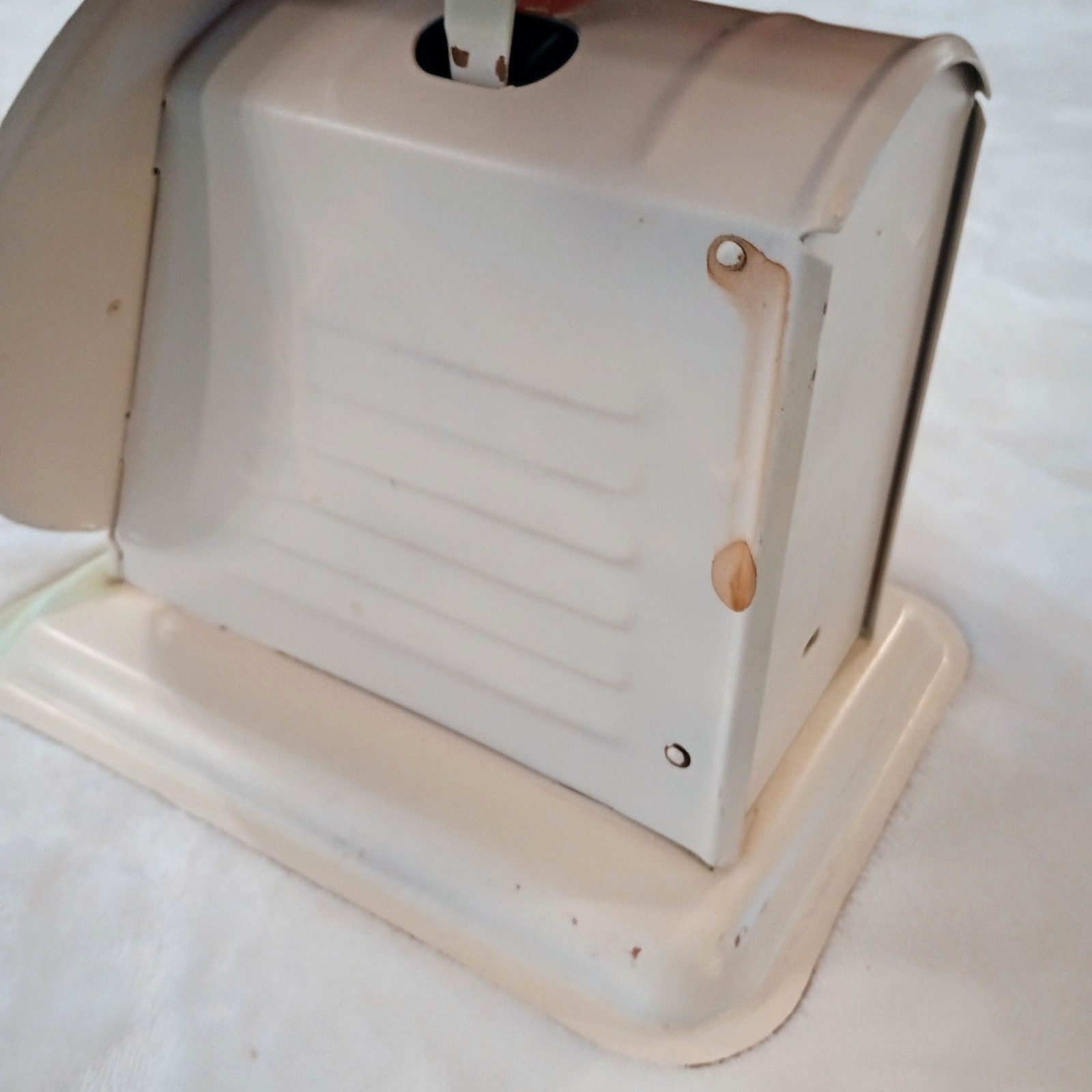 VTG American Family SCALE 25lb Utility Mechanical Kitchen White Green Metal 1950