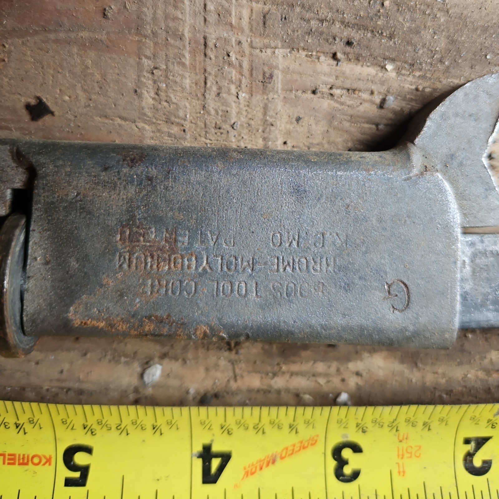 Vintage BOOS Tool Corp Adjustable Wrench – K.C. MO – Rare Early USA Tool