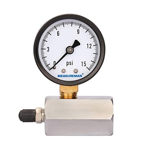 2″ Steel Gas Pressure Test Gauge Assembly, 3/4″ FNPT 2 inches Chrome body
