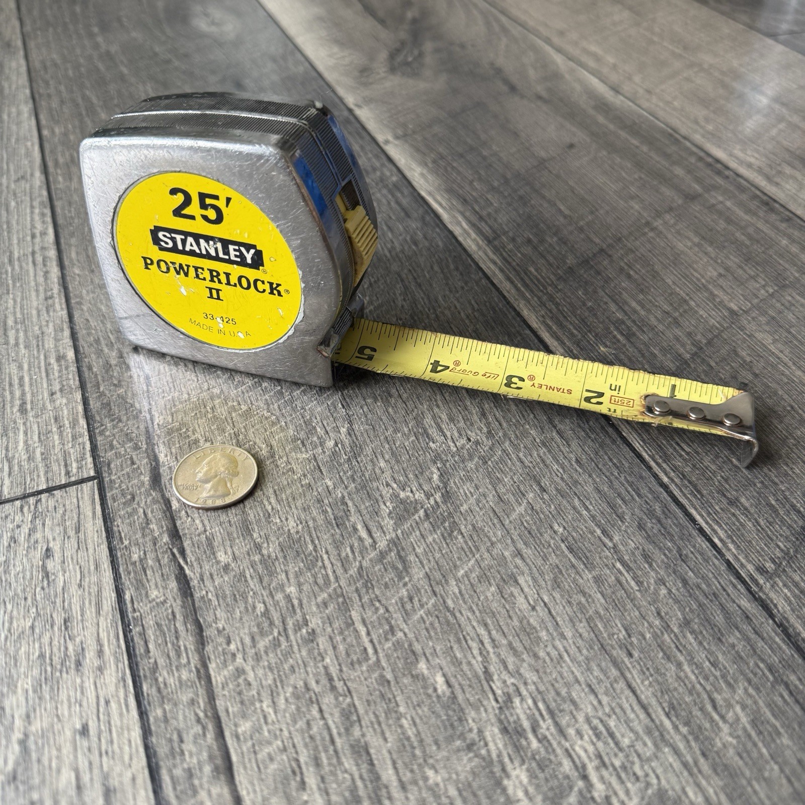 VTG Stanley Powerlock II Professional 25ft Tape Measure Tool #33-425 Made In USA