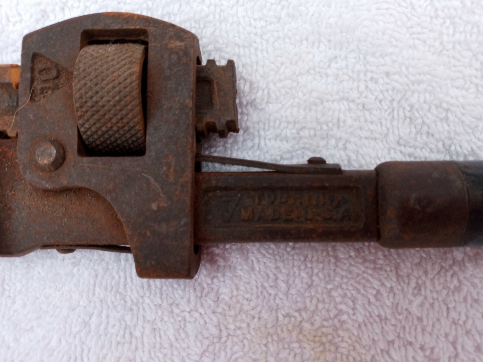 Vintage Tobrin Adjustable Monkey Wrench Pipe Wrench Made un U.S.A.