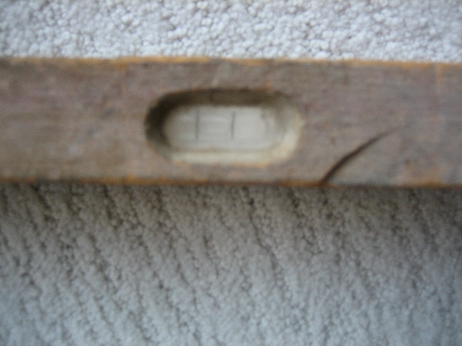 Vintage Wooden Primitive Red Painted 3 Bubble 18″ Level