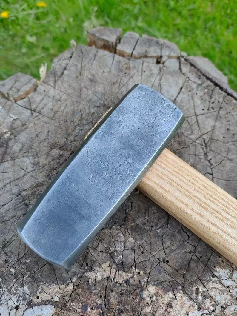 3lbs 1045 Tool Steel Japanese Tezuchi Bladesmith’s Hammer Best Gift,