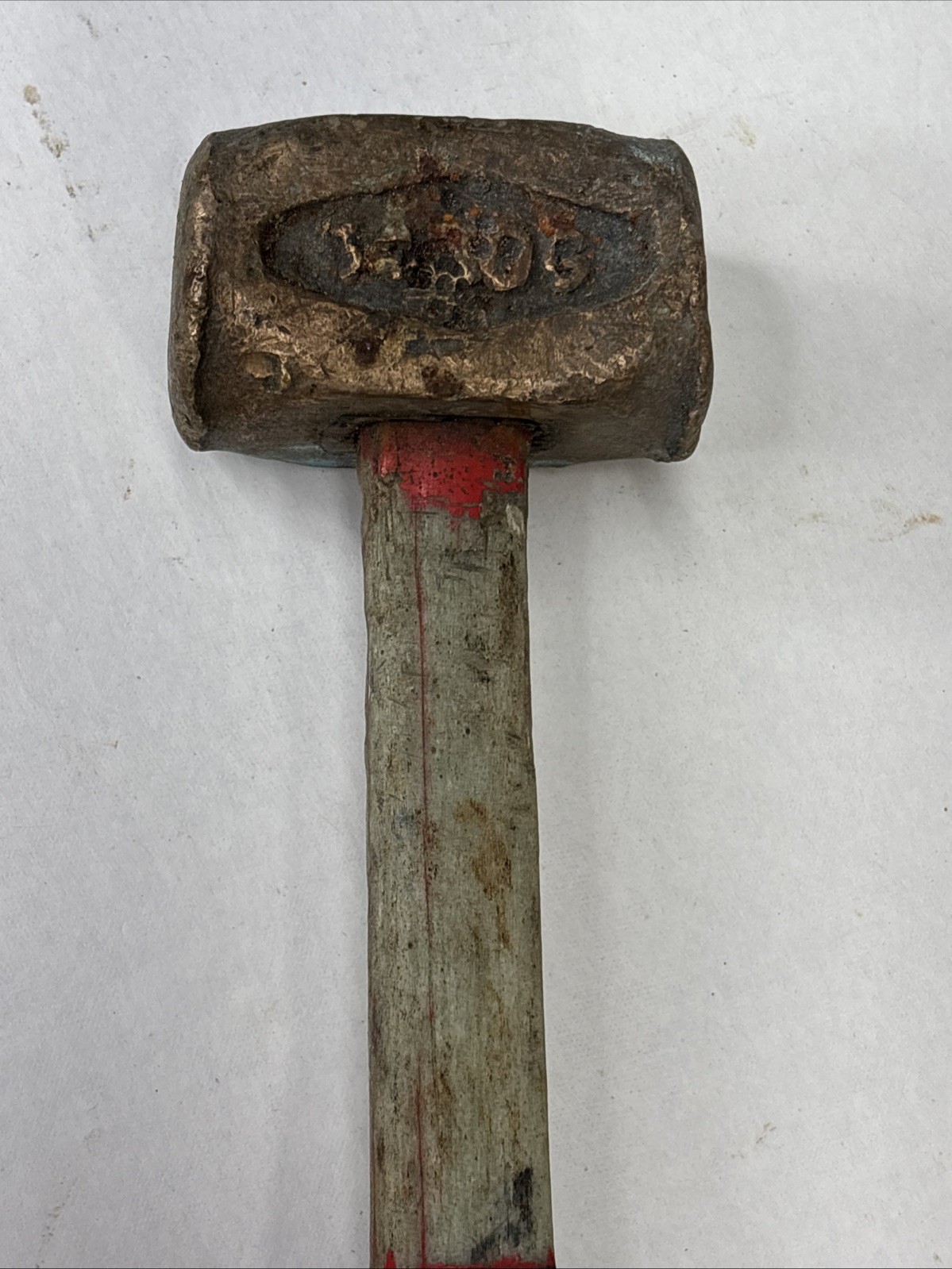 VINTAGE PROTO USA #1430G 2lb BRASS HAMMER NO-MAR NO-SPARK FIBERGLASS HANDLE