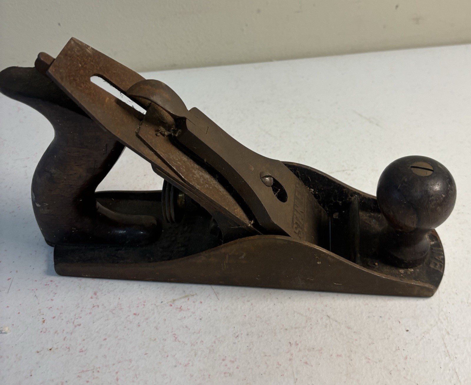 Vintage Stanley BAILEY Wood Plane Smooth Wordworking Carpentry Tool Black