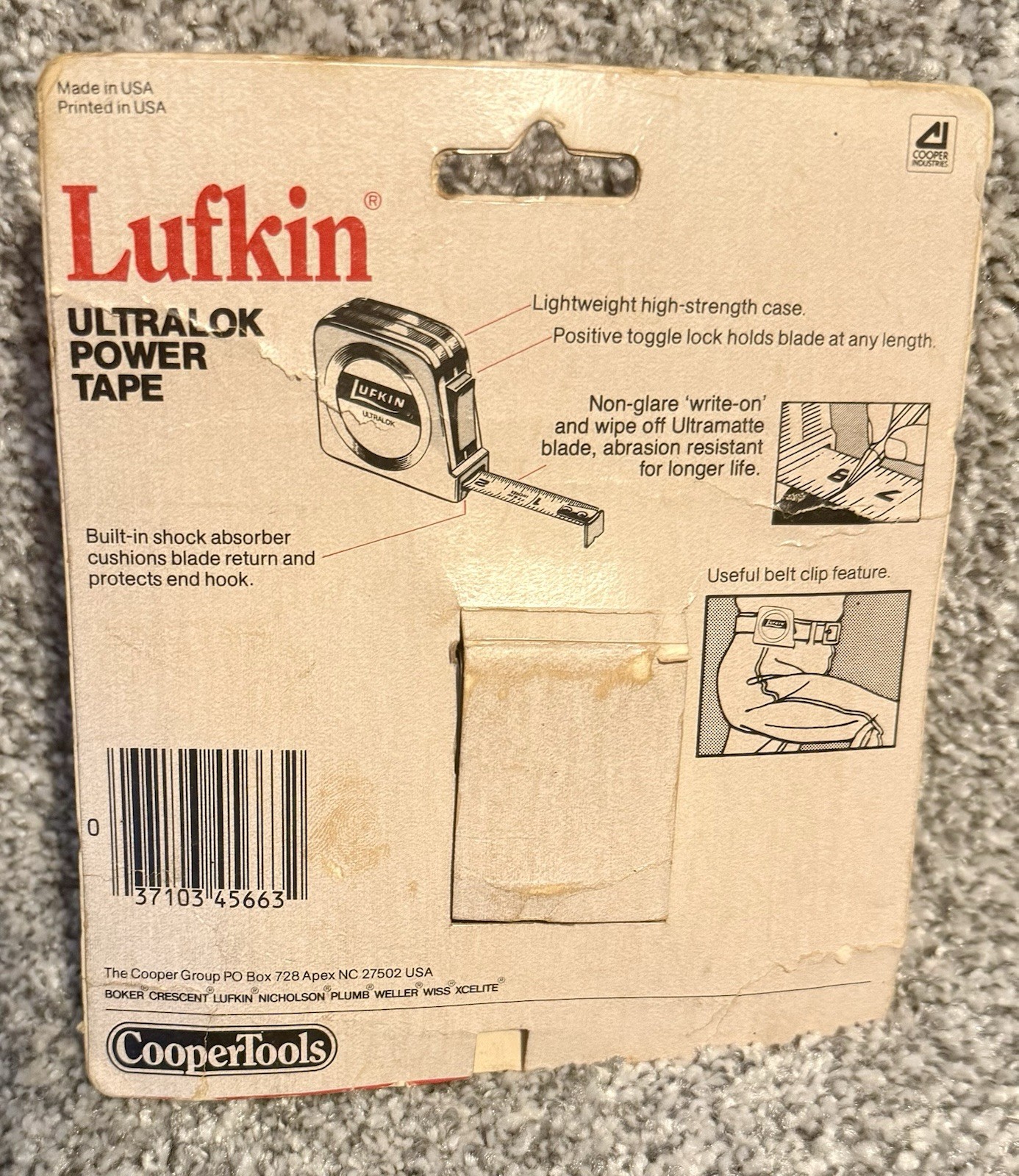 Vintage LUFKIN 1″ x 25′ Ultralok Power Tape Measure w/Toggle Lock -Y125 – NOS!