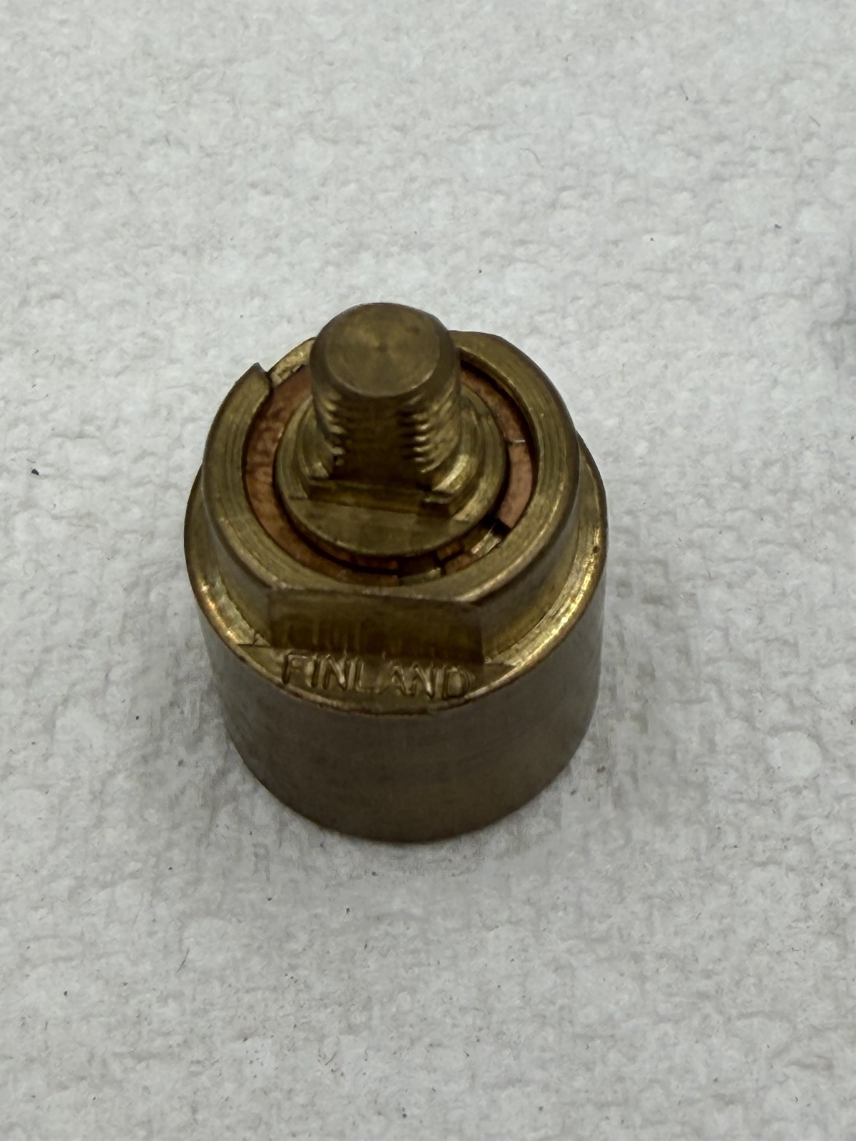 Abloy Vintage Security Cylinder Brass with Key Made in Finland