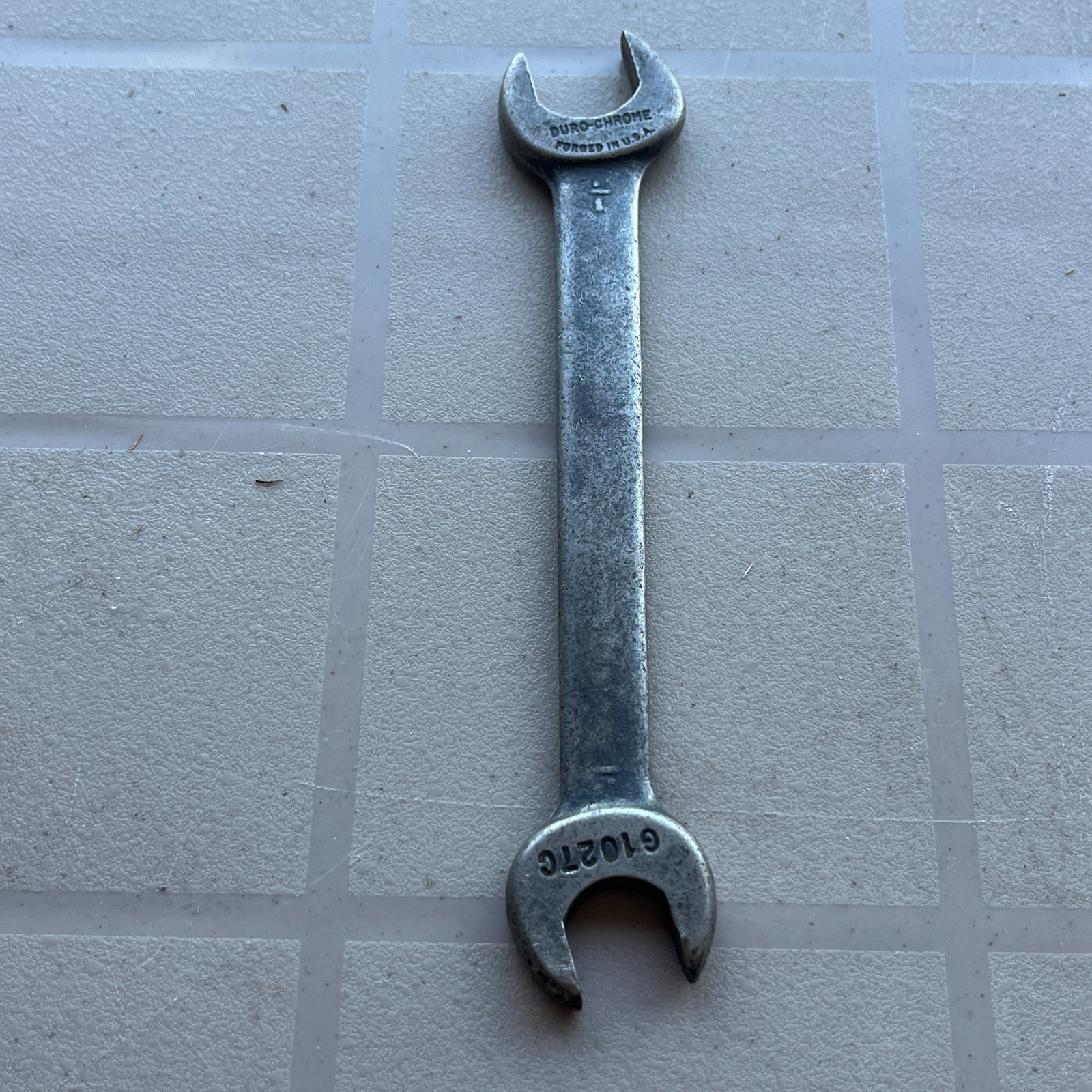 VINTAGE Duro Chrome G1027C DOUBLE OPEN-END WRENCH 9/16″ and 11/16″ USA