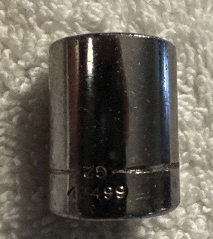 1/2” Craftsman USA Socket 6 Point 1/4″ Dr Inverted G2 43499 vtg tool