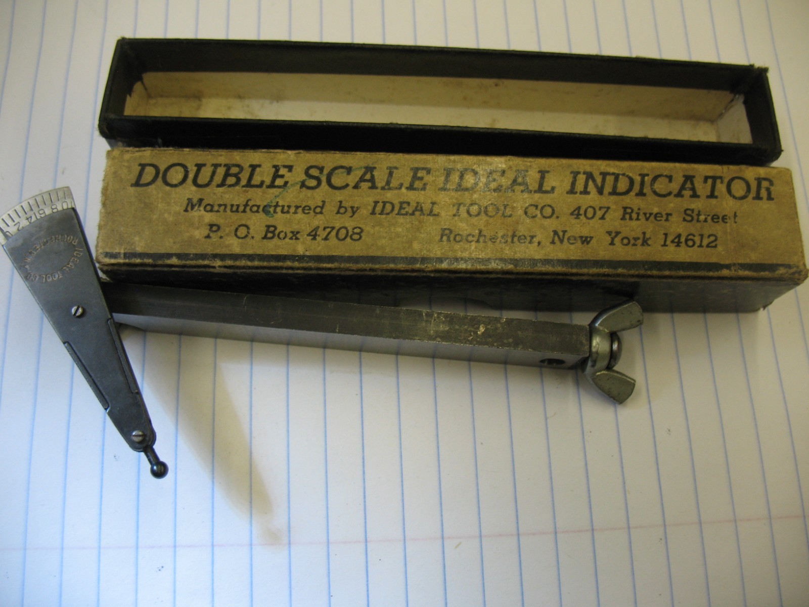 Vintage Ideal Double Scale Indicator W/box, Made in Rochester, NY