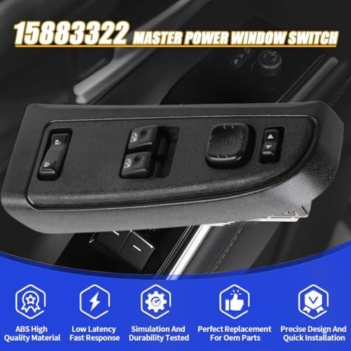 Driver Side Master Power Window Switch with Bezel Switch + Bezel + Removal Tool
