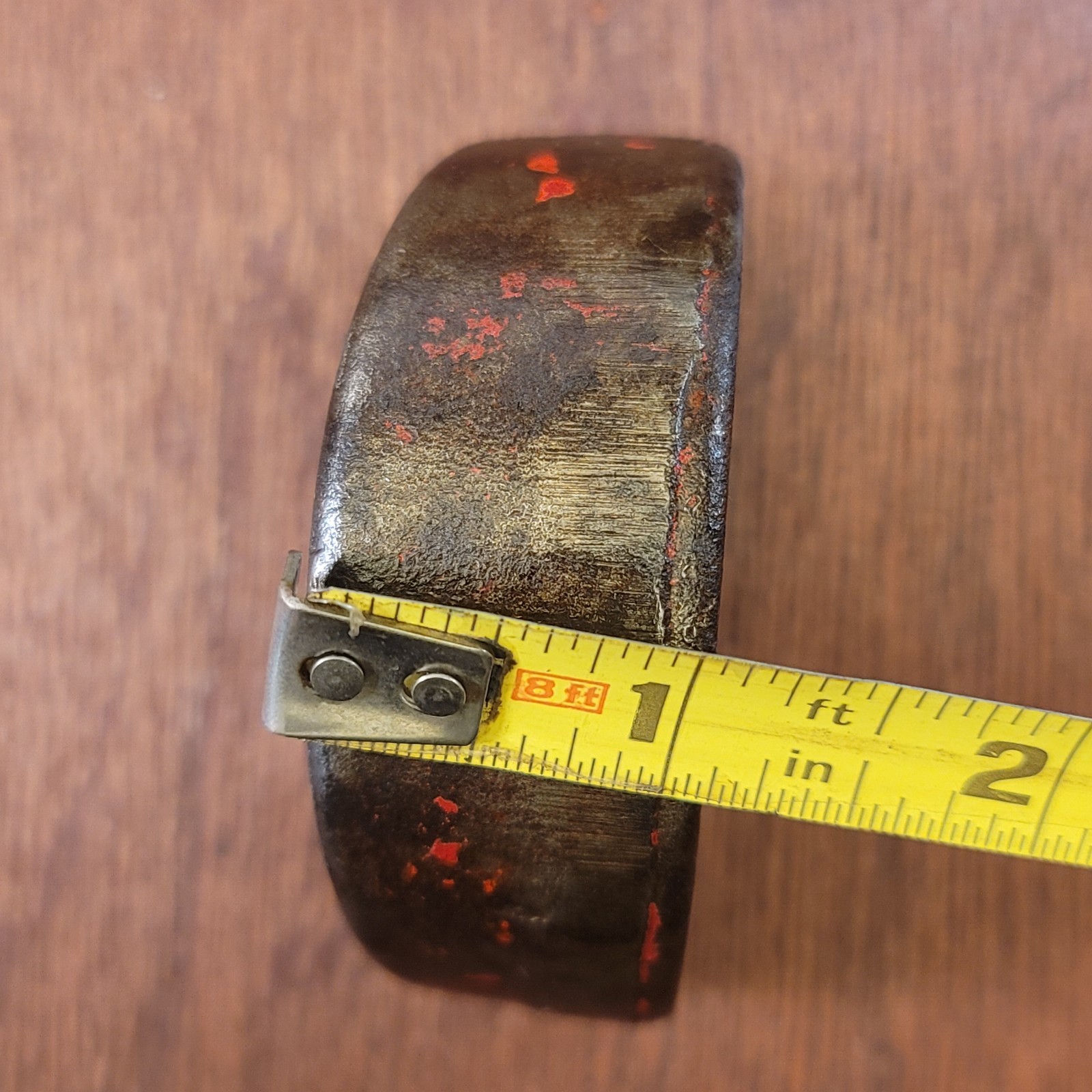 Vintage “Forged” Heel Dolly Metal Working Tool “Red Coloring” 1 Lb. 4 oz.
