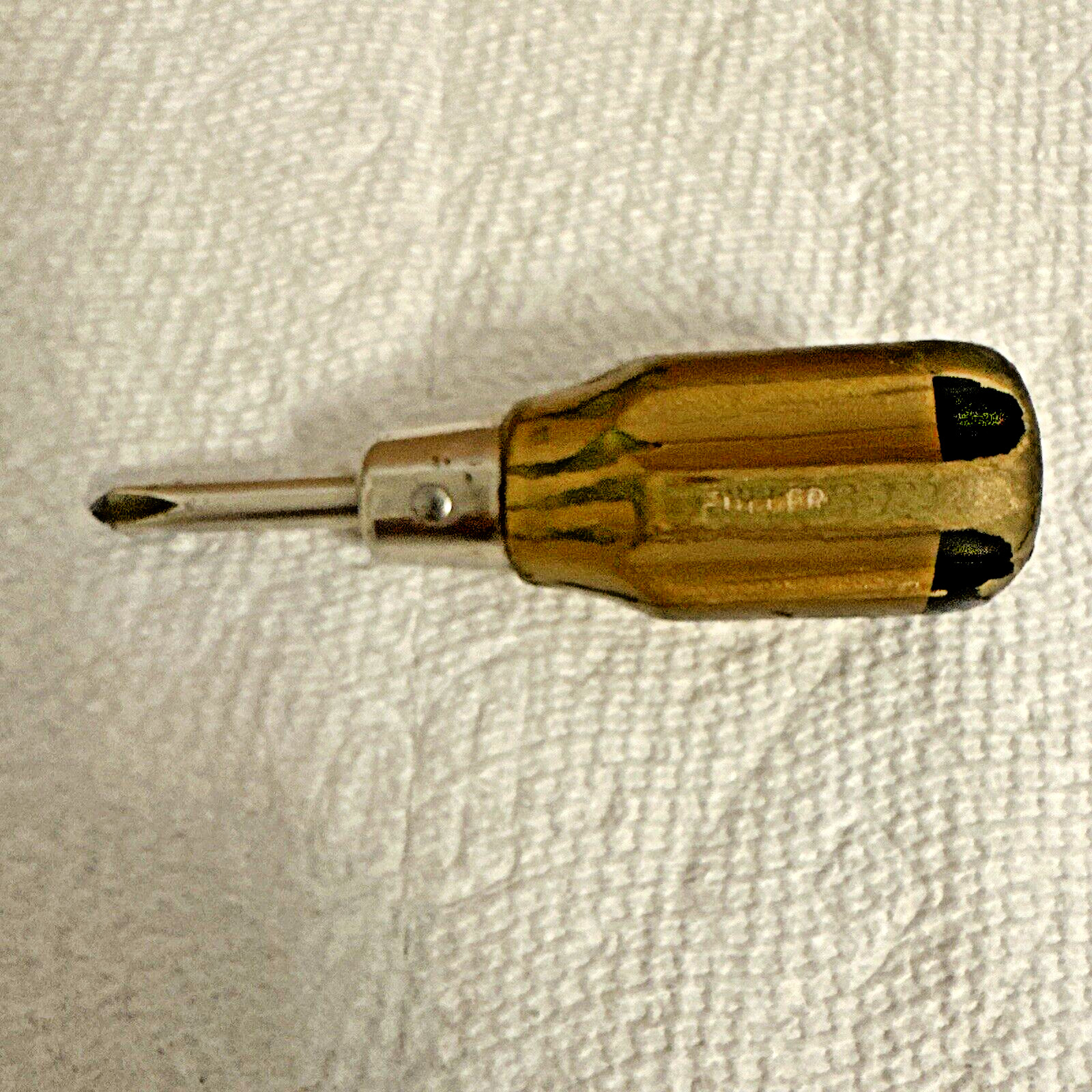 Vintage Fuller’s #2 Phillips Wood Handled Screwdriver #729 Gold Painted Handle