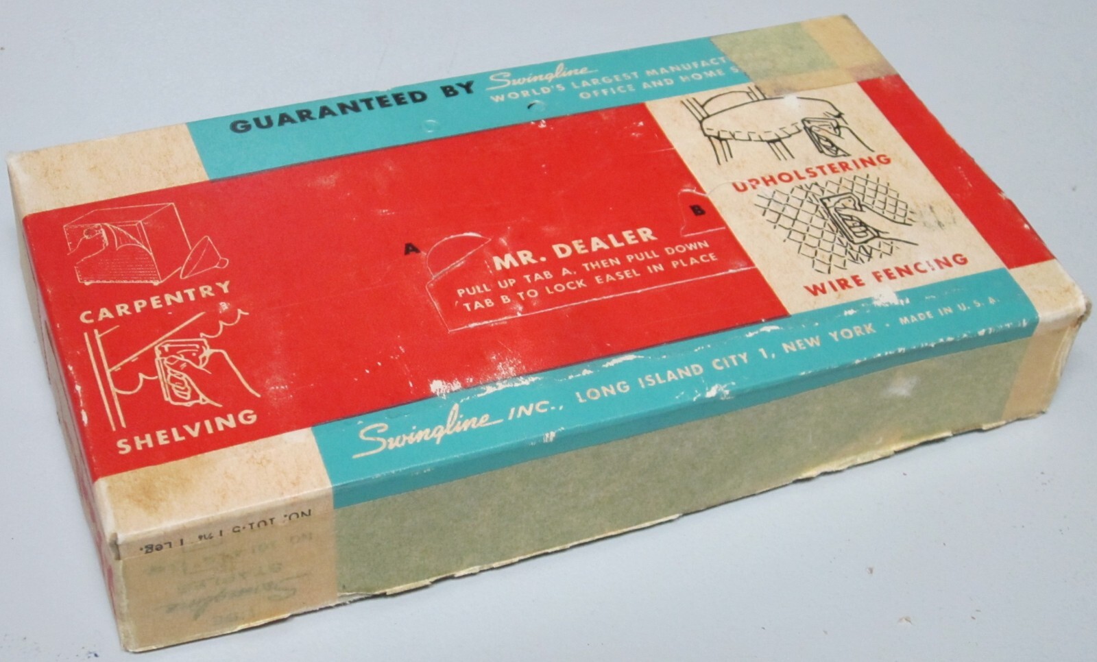 o’o’o . Vintage . SWINGLINE Red Stapler . STAPLE GUN . Model No 101 Original Box