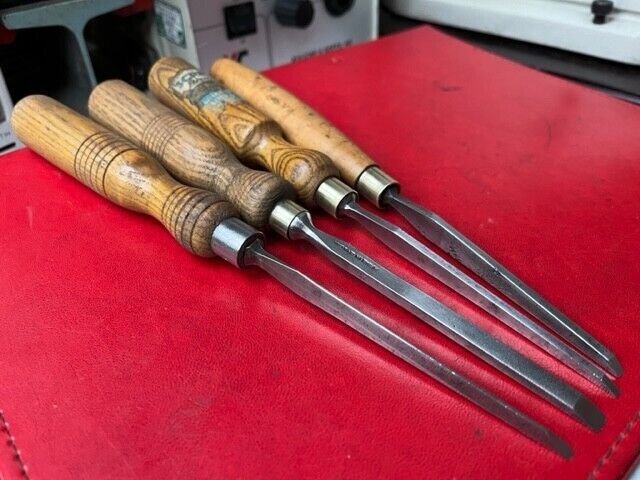 Vintage Charles Taylor’s Sheffield Fine Mortise Chisels x4