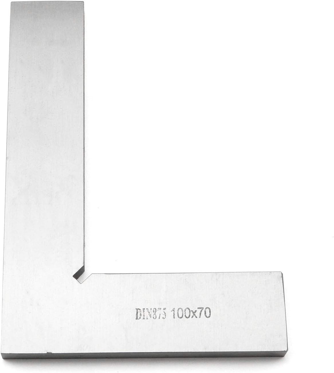 Machinist Square Ruler 100x70mm/3.94×2.76inch 90 Degree Carbon Steel Silver