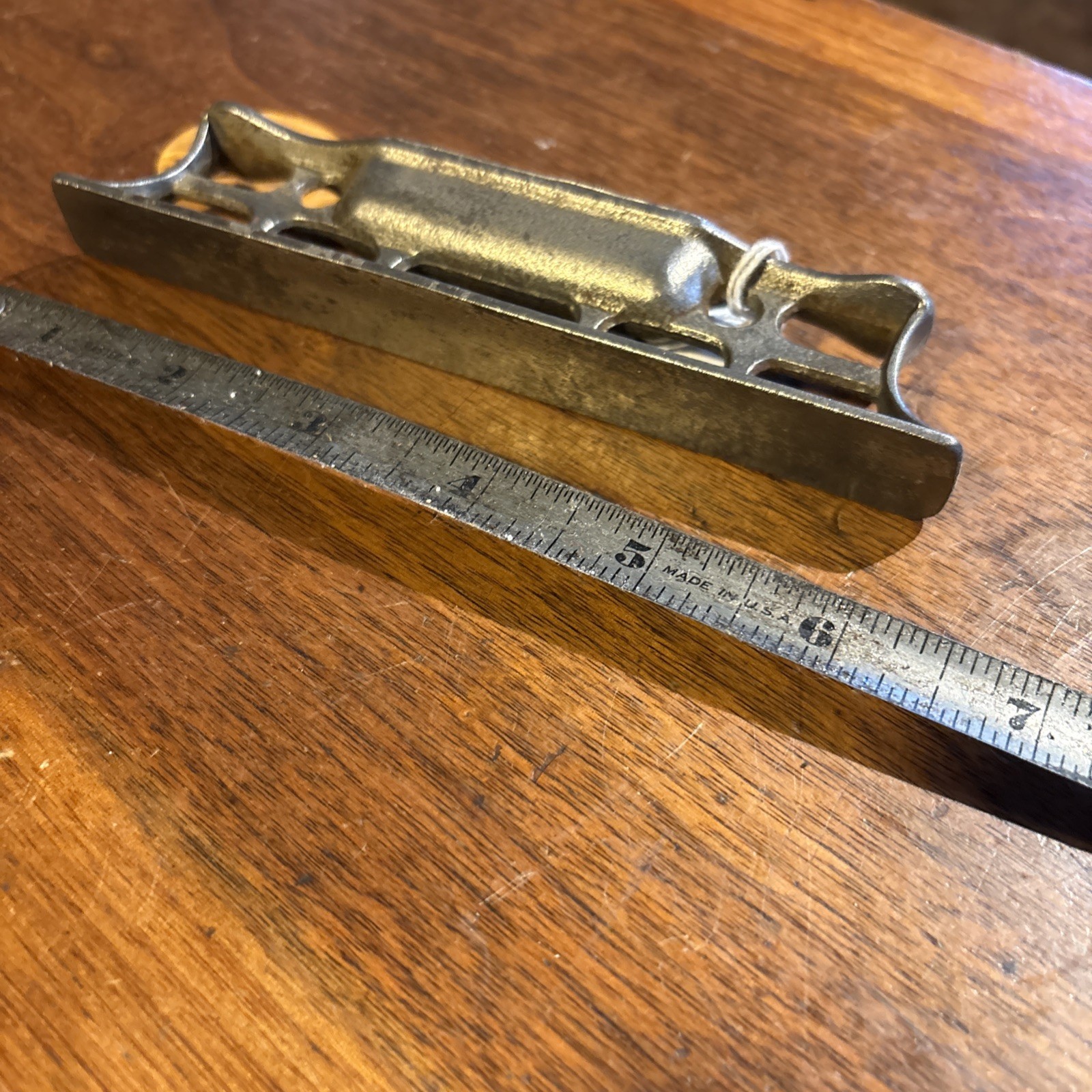 Nice Early Iron Small Spirit Level Torpedo Cast Iron Builders Mason