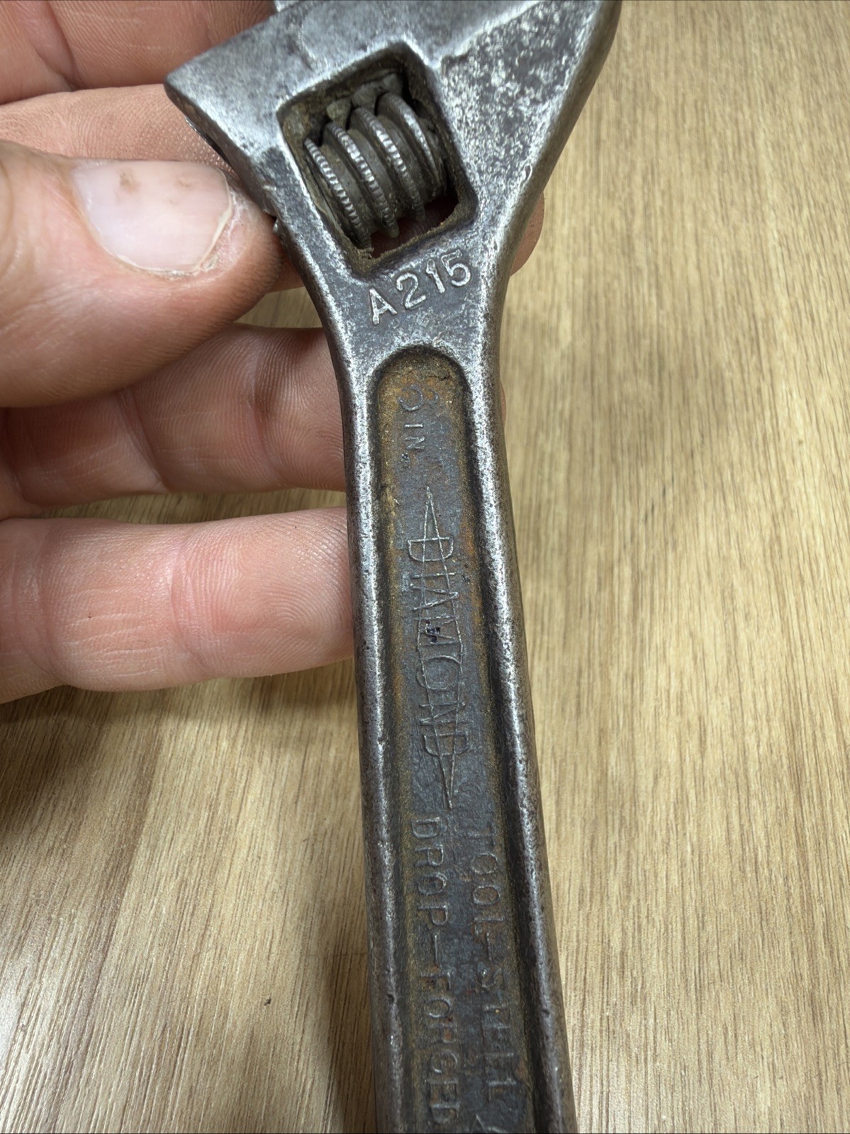 Vintage Diamond Calk Horseshoe Co. 6″ Adjustable Wrench A215 Drop Forged