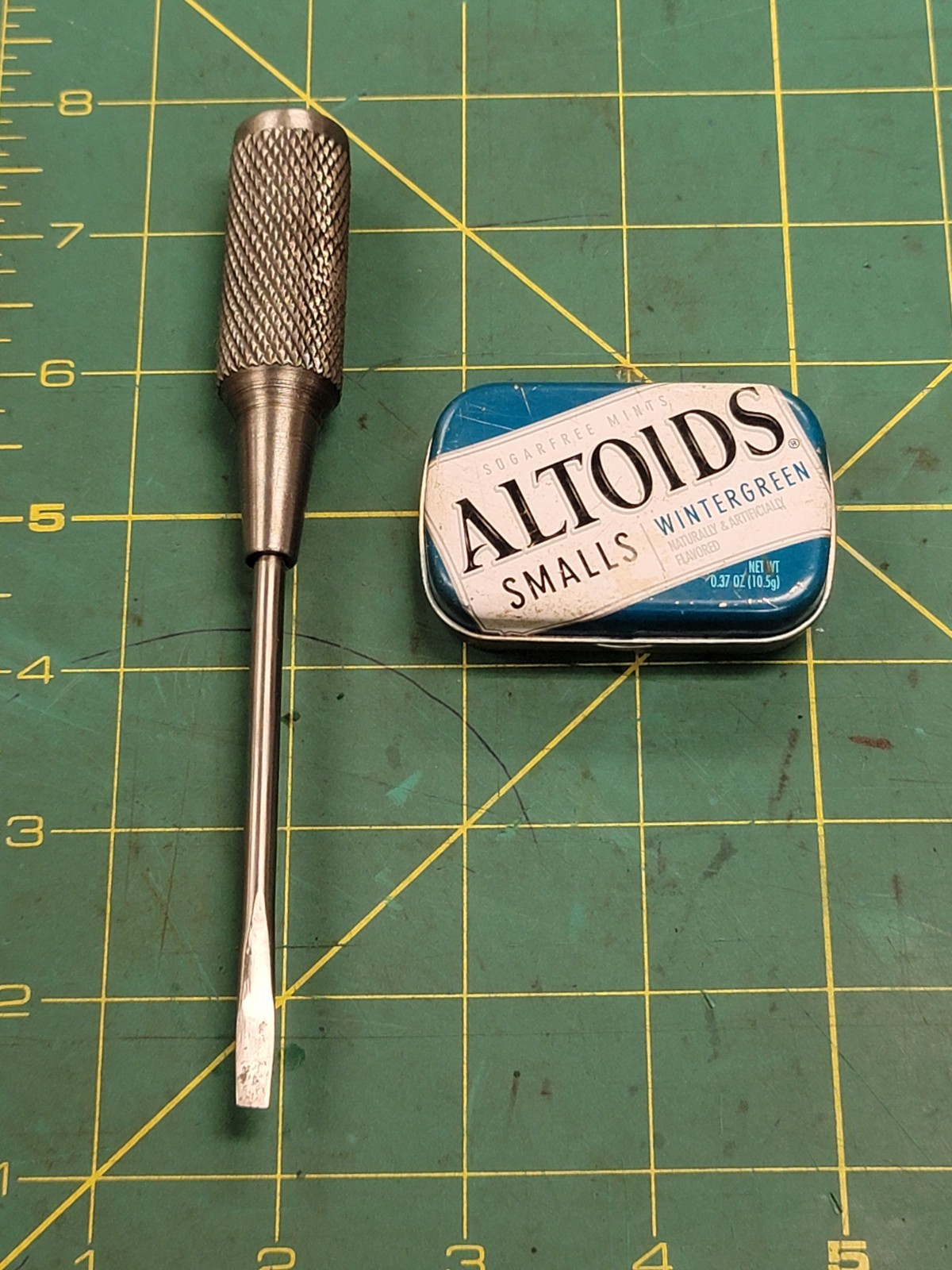 Vintage Small Machinist Screwdriver Knurled Handle Heavy Duty Tool