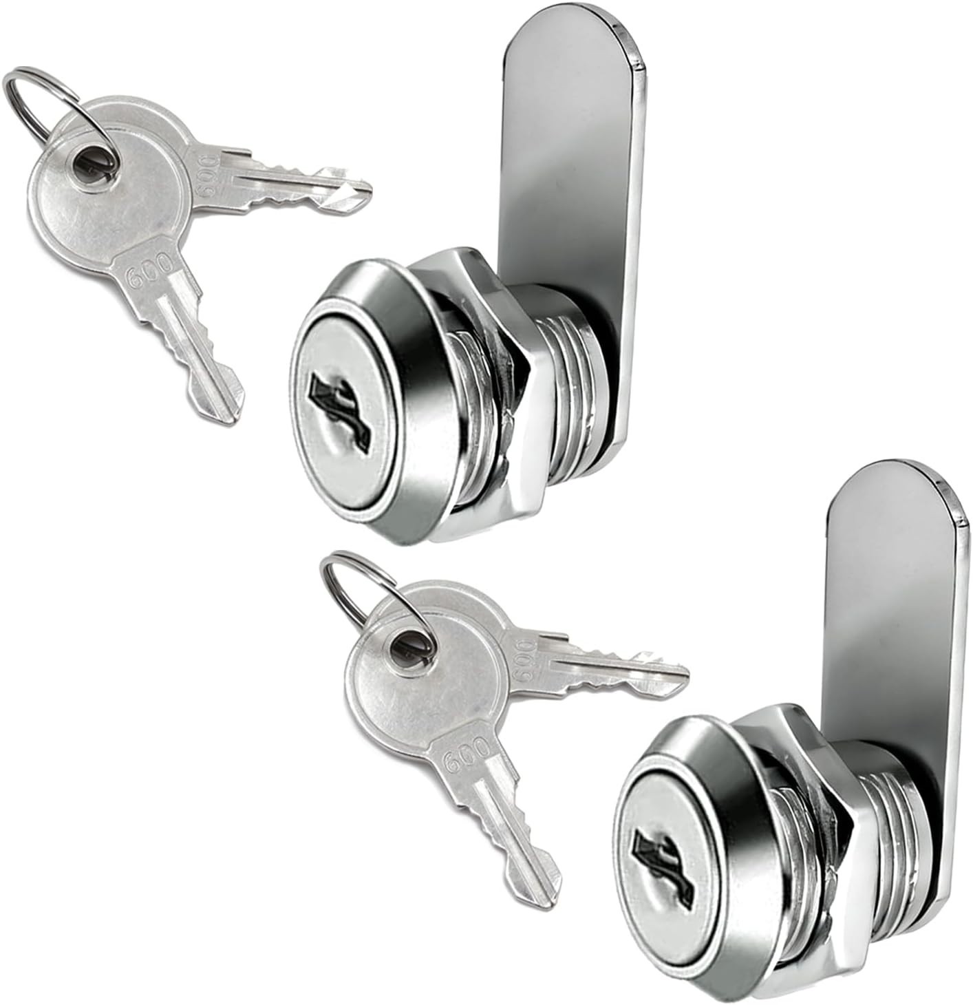 Durable Zinc Alloy 5/8 Inch Cabinet Lock with 4 Spare Keys for Enhanced Security