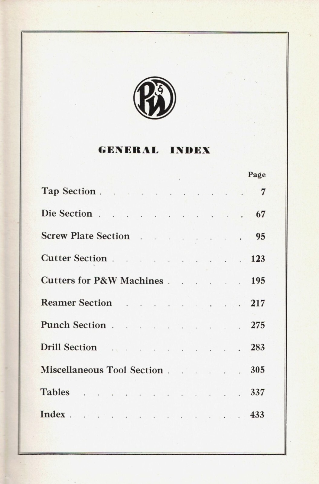 PRATT & WHITNEY 1944 Small Tools Catalog No. 16; Hard Cover-Very Good