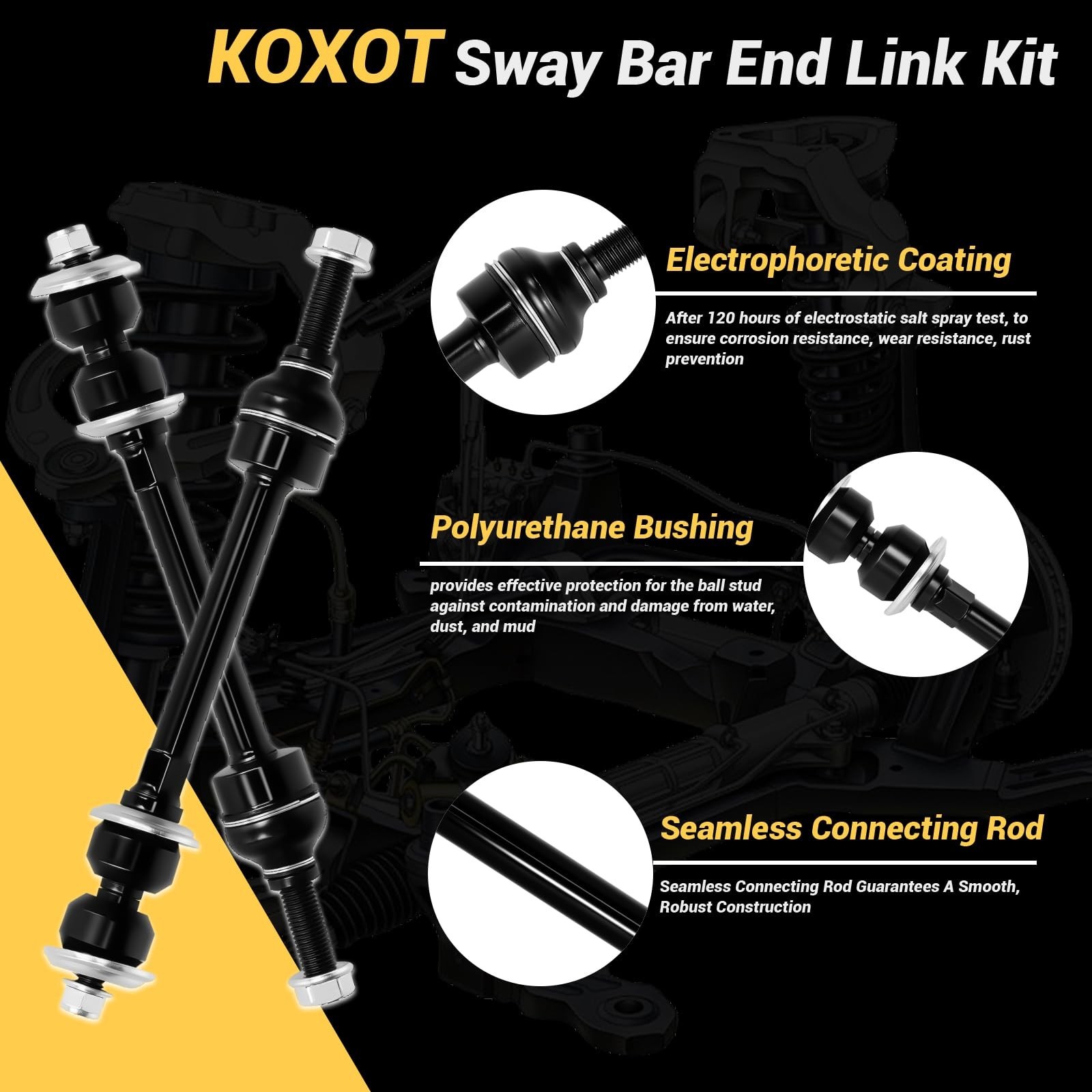 11PCS Front Stabilizer Sway Bar End Links Compatible With Dodge Ram 1500 4WD …