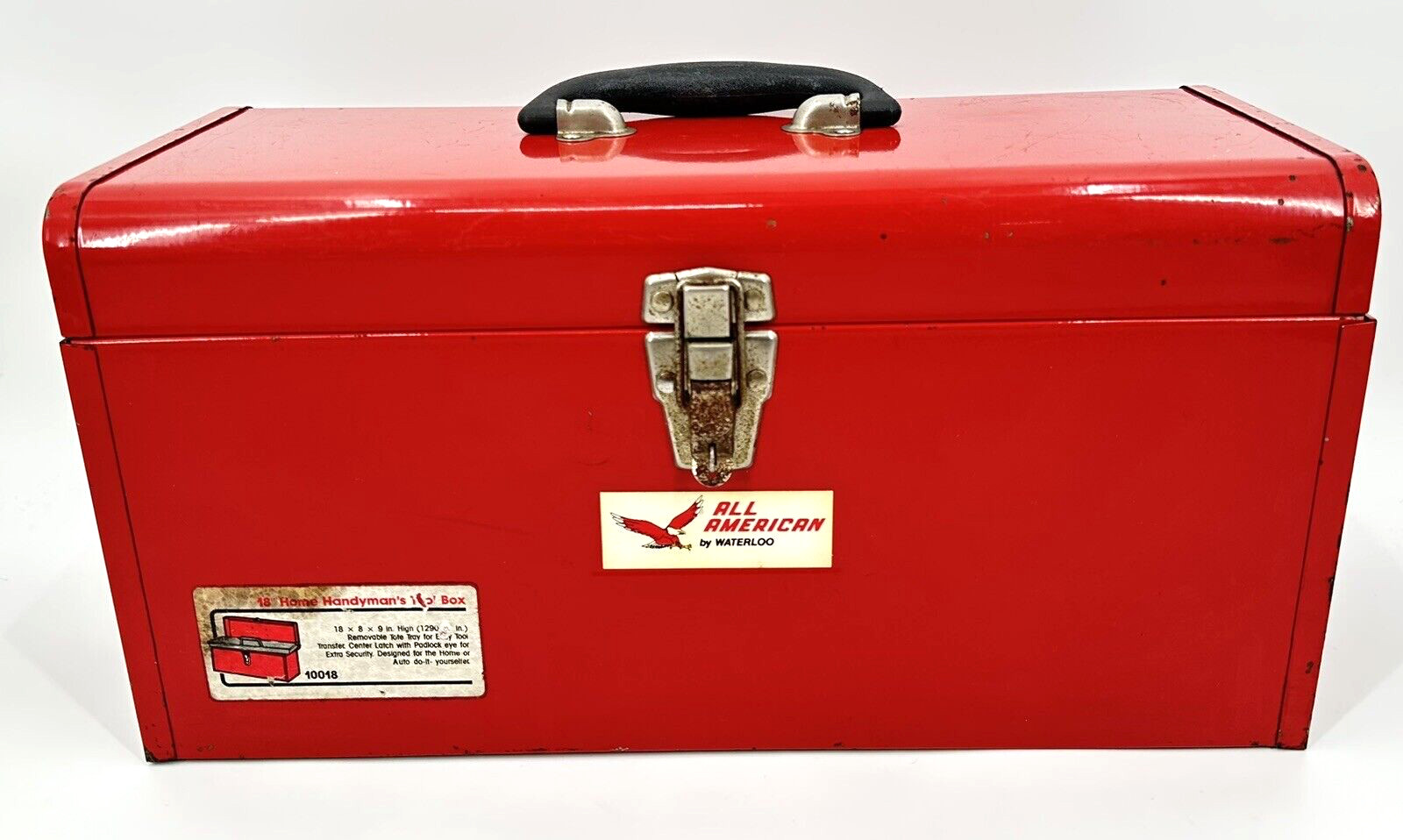 Waterloo 18″ Home Handyman’s Tool Box 10018 All American with Removable Tray