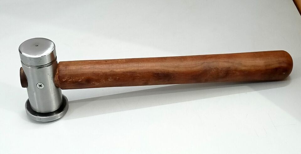 Silver Hammer Blacksmith Mallet for Precision Knife Making Heavy Duty Forging